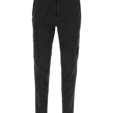 Stone Island Men Black Stretch Cotton Cargo Pant