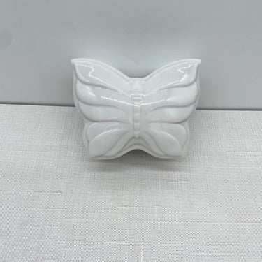 Pier 1 Imports White Butterfly Trinket Box | Made in Japan 