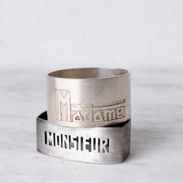 Pair of Vintage Silver Napkin Ring | Madame & Monsieur