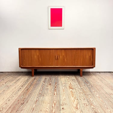 Mid-Century Modern Danish Teak Sideboard with Tambour Doors by Dyrlund, Denmark 