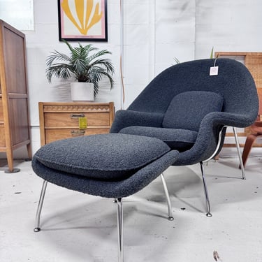 Knoll style ‘Womb’ chair and ottoman