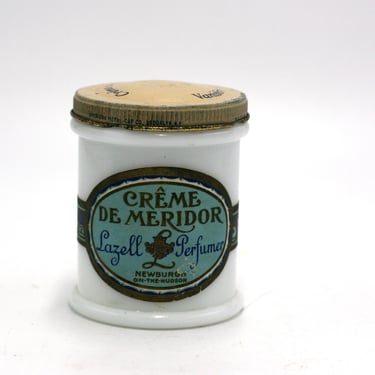 vintage cosmetic jar Creme De Meridor 