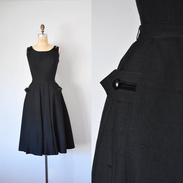 Carmen 1950s linen skirt and top, black skirt linen top, two-piece set, circle skirt, black dress, full skirt, pin up linen clothing 