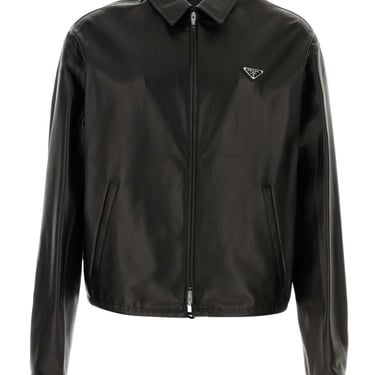 Prada Men Black Nappa Leather Jacket