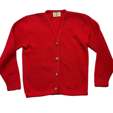 Vintage 1950s Women's Shetland Wool Cardigan Sweater 