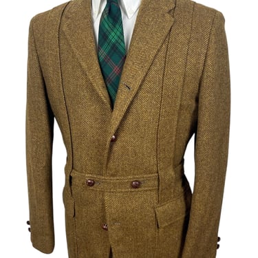 Vintage 1960s Wool Herringbone Tweed NORFOLK Jacket ~ 40 R ~ | Sparrows ...