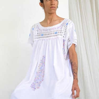 Hand Embroidered Mexican Dress. San Antonino Dress 