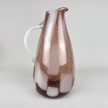 Large Hand Made Glass Vase / Pitcher, Germany 1970's 