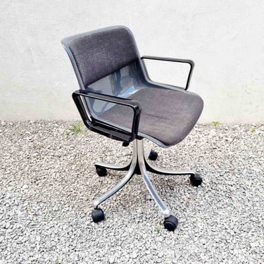 RESERVED! Mid Century Grey Plastic Chair by Osvaldo Borsani for Tecno / Model Modus / Italian Design / Desk Chair /Office Chair /Italy /'60s 