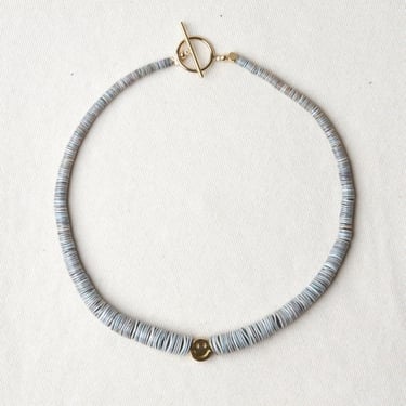 Aquarius Cocktail Heishi Shells CHOKER - Grey