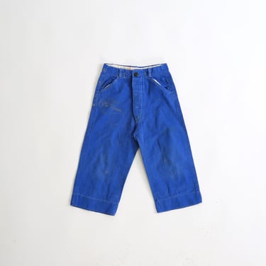 Vintage 40s 50s Kids blue cotton pants | Barry Boy K.C. Boyswear pants 