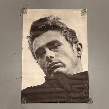 1960s James Dean Poster from Personality Posters -1967 - 42” x 30” - Rare Vintage Wall Art  - Rebel Without a Cause - East of Eden - AS IS 