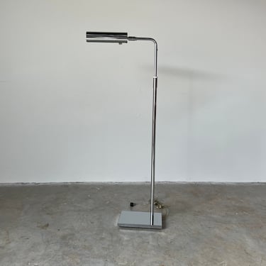 Vintage Koch & Lowy Adjustable Chrome Floor Lamp 