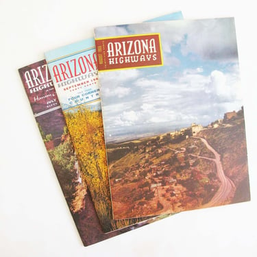 Vintage Arizona Highway Magazine Lot of 3 - July 1963 - August 1955 - September 1961 