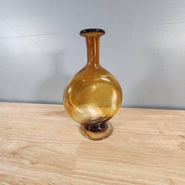 Blenko Style Blown Glass Vase 