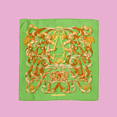 HERMÈS Le Mors "A La Conétable Silk Scarf