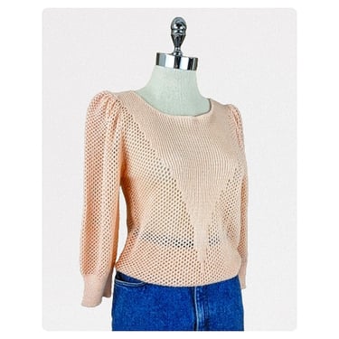 vintage 70's Savion mesh sweater (Size: S)