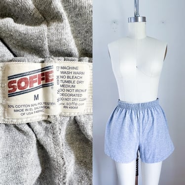 Vintage 1980s Gray Running Shorts / S/M 