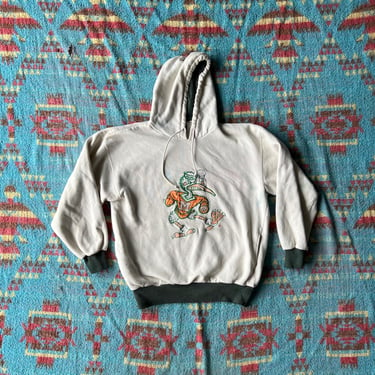 Vintage 90s Match 1 Miami Hurricanes Hooded Sweatshirt 