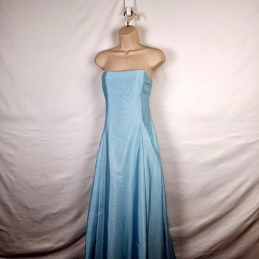 Vintage Y2K Jessica McClintock Light Blue Prom Dress 