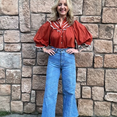 Vintage 70s prairie blouse