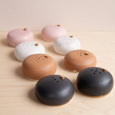 Sandbox Ceramics: Pebble Salt & Pepper Shaker Set