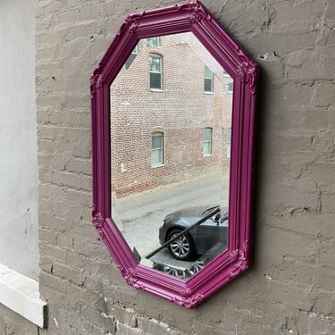 Painted Vintage Beveled Mirror