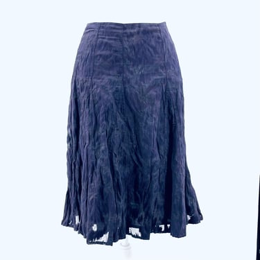 Piazza Sempione Italian Lacy Purple And Black Skirt Size 42 
