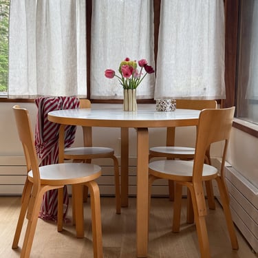 Vintage 1970s Alvar Aalto Table and Chair Dining Set