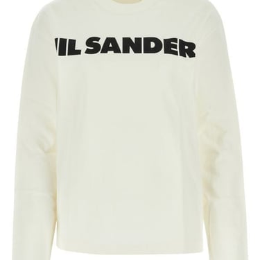 Jil Sander Woman Ivory Cotton T-Shirt