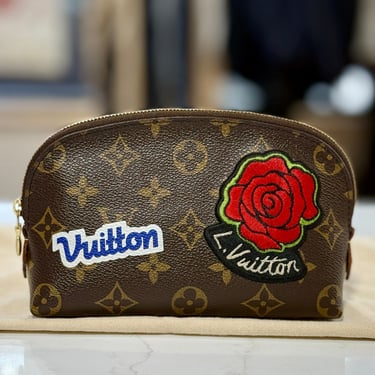Louis Vuitton Monogram Canvas Patches Cosmetic Pouch