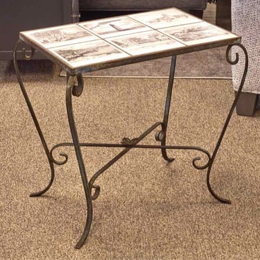 Coastal Cohasset Tile Top Side Table