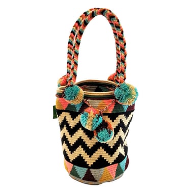Wuitusu - Demi Short-handle Handmade Crochet Wayuu Bag