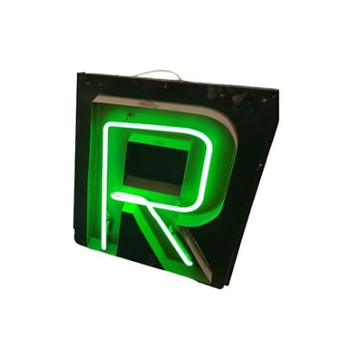 Large Vintage Neon Marquee Letter "R" From Pan American Auditorium 