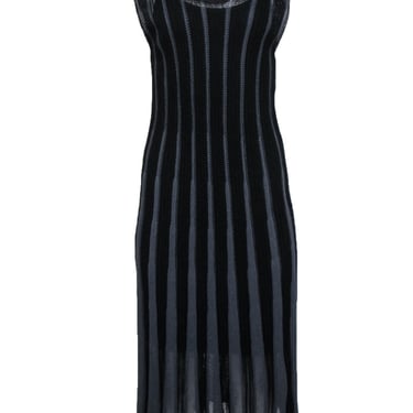 Miilla - Black & Grey Stripe Knit Dress Sz S