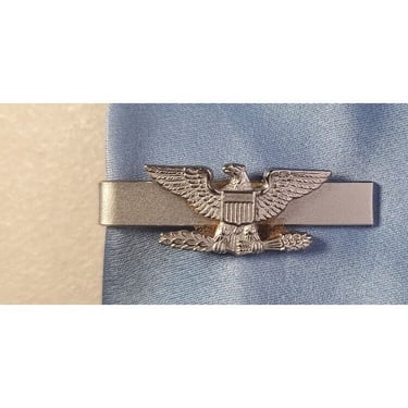 USN USA Navy Naval Tie Clasp Clip WWII Vietnam Era Eagle Shield Insignia M2 