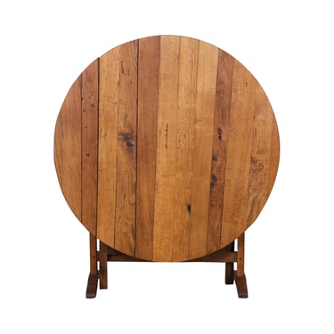 Antique Country French Farmhouse Oval Oak Vendange Wine Tasting Table 