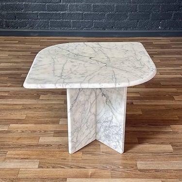 Vintage Italian Post Modern Carrara “Tear Drop” Side Table, c.1970’s 
