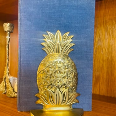 Pineapple brass bookends