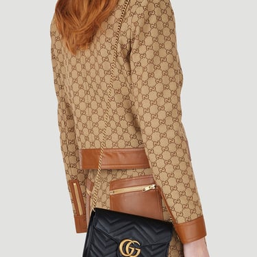 Gucci Women Gg Marmont Quilted Mini Chain Shoulder Bag