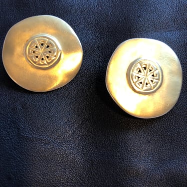 Vintage Givenchy Gold BigClip On Earrings 