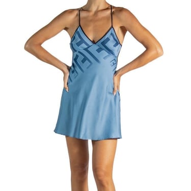 Morphew Collection Mixed Blues Silk Cocktail Dress 