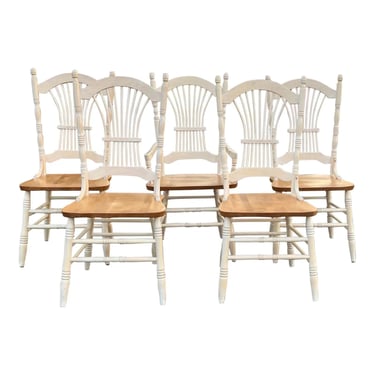 Made in Canada Wheat Back Dining Chairs - Set of 5 