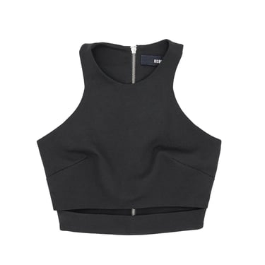 Nicholas Black Cut-Out Crop Racer Back Top Size 2/Small Racerback Crop Top Black Tank Top 00s Party Top Evening Blouse Sleeveless Top 