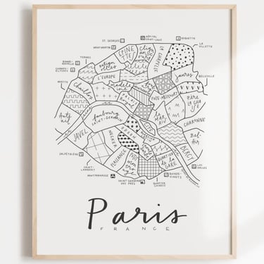 Paris neighborhood map