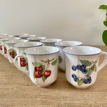 Villeroy and Boch Cottage Country Collection - Mugs - Fruits and Flowers - Sold in Sets of 4 