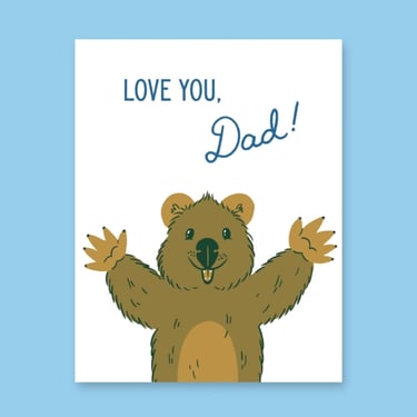 Quokka Hug Father's Day Greeting Card