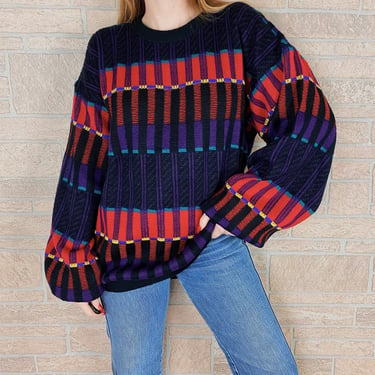Vintage Crewneck Knit Pullover Sweater 