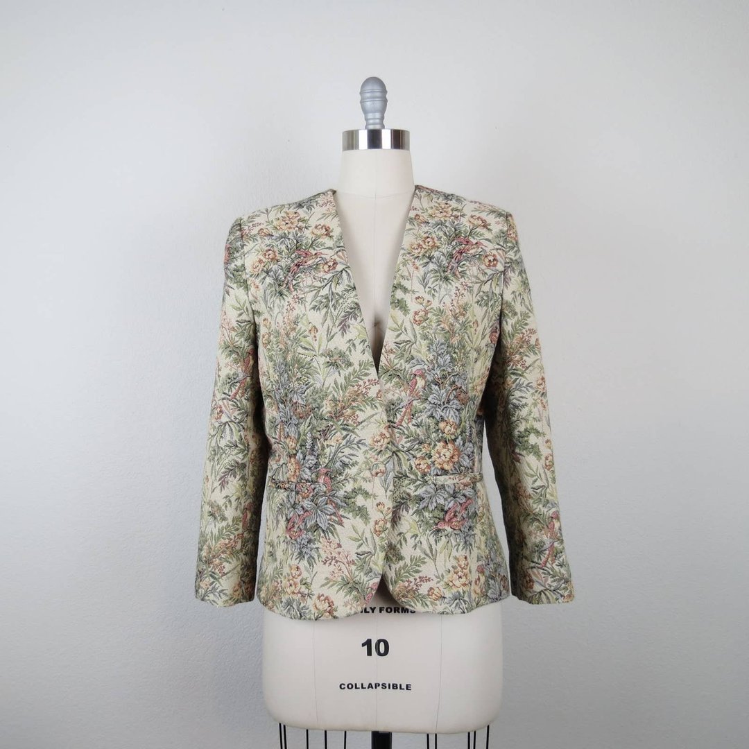 Vintage 90s Tapestry Jacket by Carol Anderson 