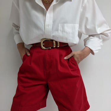 Vintage Cherry Pleated Shorts